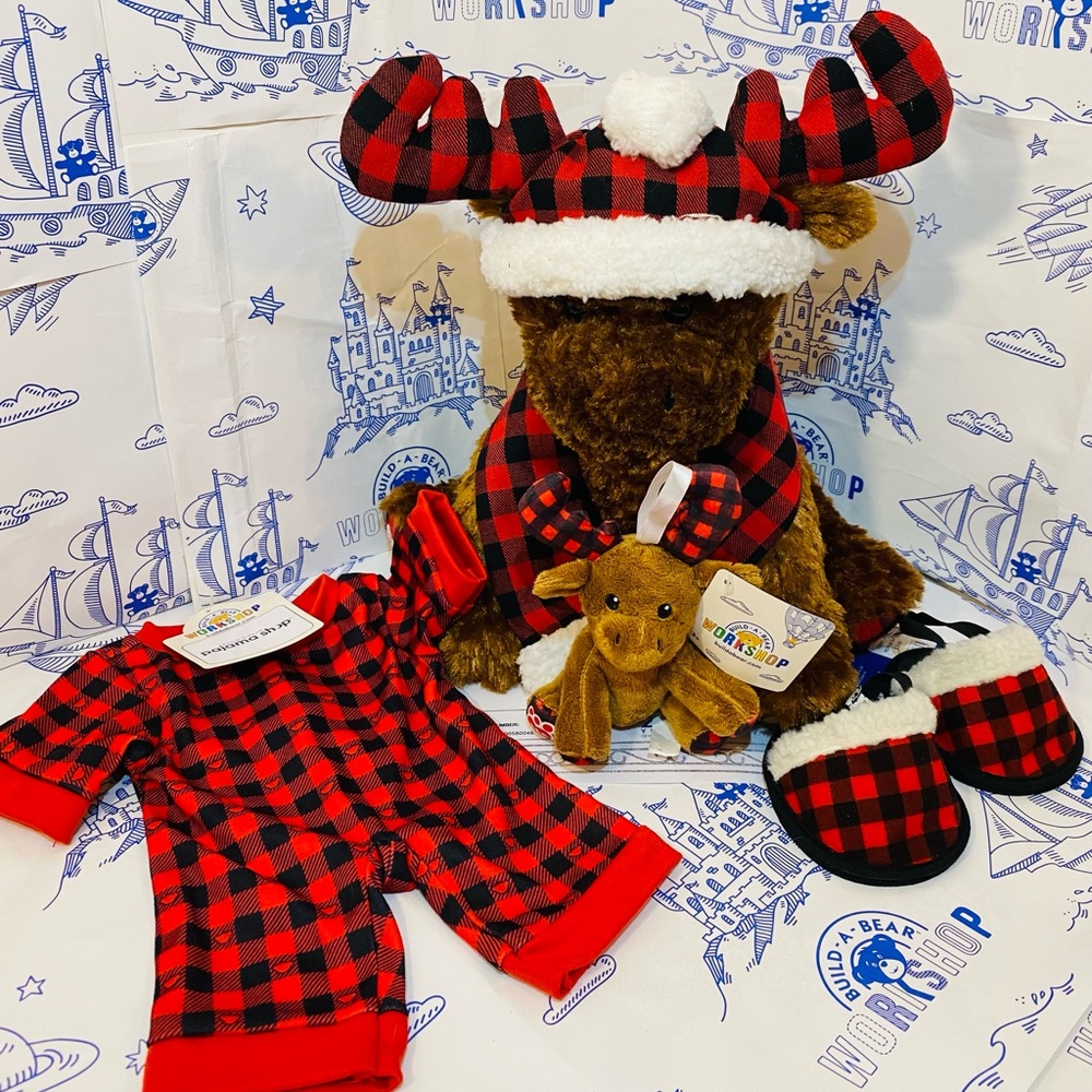 Build-A-Bear  Buffalo red Checker Moose